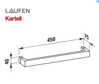 MEDIDAS TOALLERO LAVABO 45cm KARTELL LAUFEN